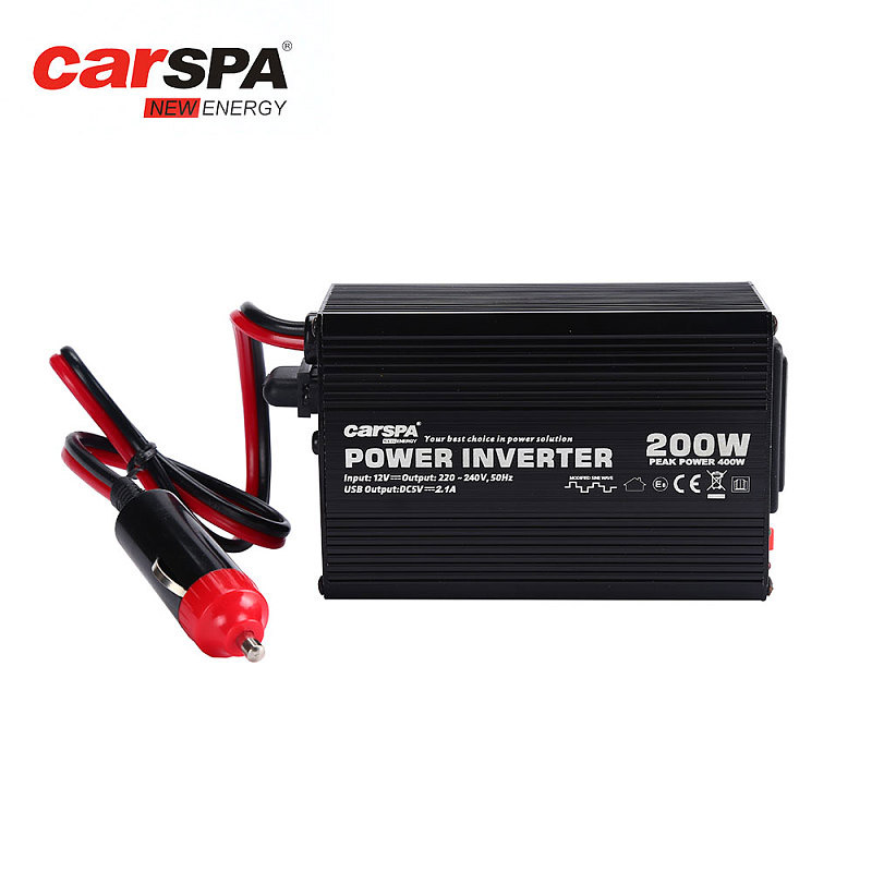 CAR201-200 Watts Modified Sine Wave Car Power Inverter With USB Port