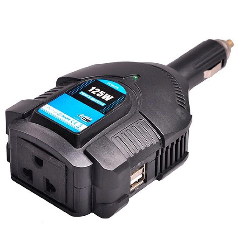 PI125-125 Watts Laptop Modified Sine Wave Car Power Inverter With USB Port