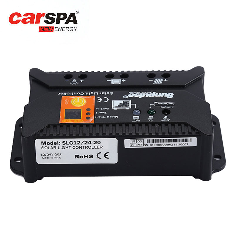 SLC12/24-20-10A 12 24V Auto PWM Low Self Consumption Battery Charge Controller